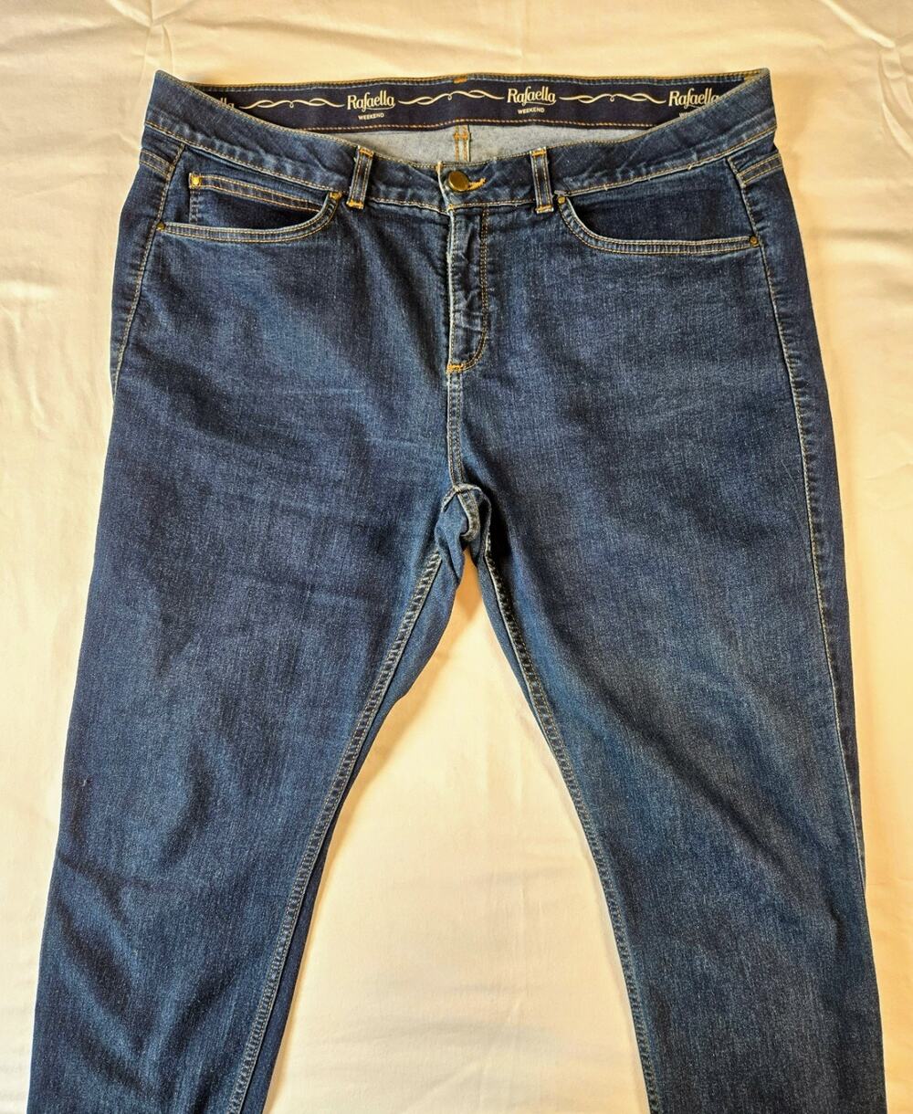 Rafaella Weekend Jeans Femme Size 18W Elastic Waist Dark Wash NWOT